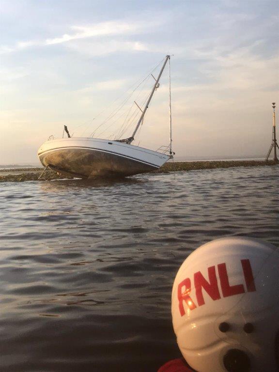 Yacht aground
